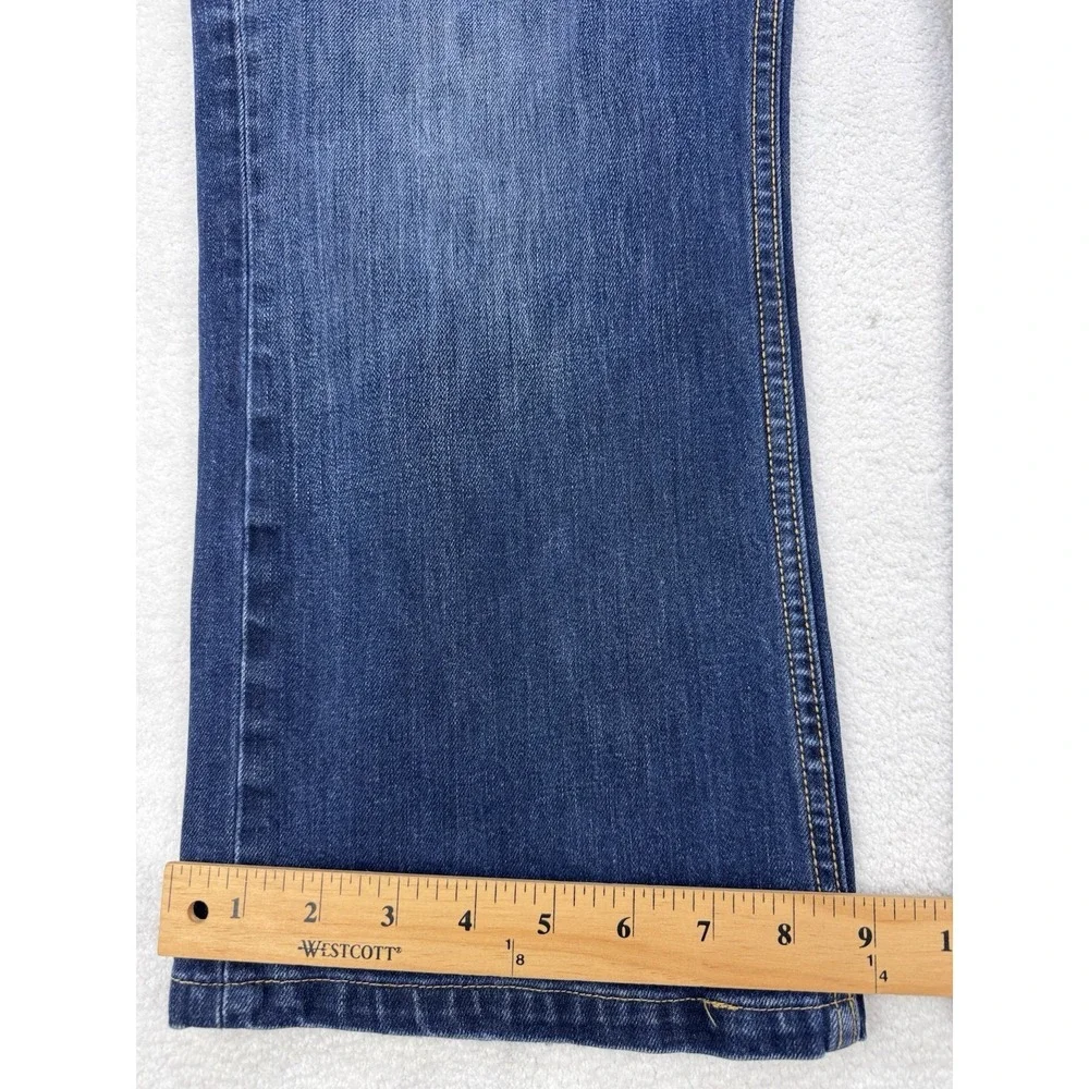 Levis 527 Jeans Men 38x25 Blue Slim Boot Distressed Whisker Denim Western -Altd.
